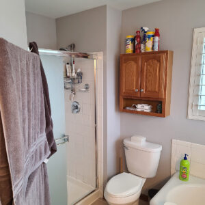 Before - Cramped Shower