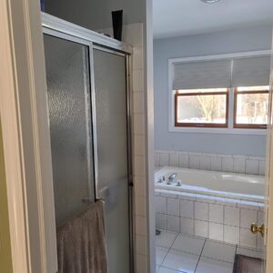 Before - Cramped Shower