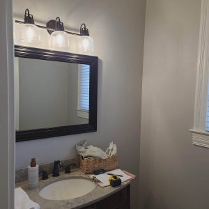 Before - Boring Powder Room